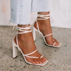 BILLINI CHEYANNE HEELS - BONE US SIZE 5